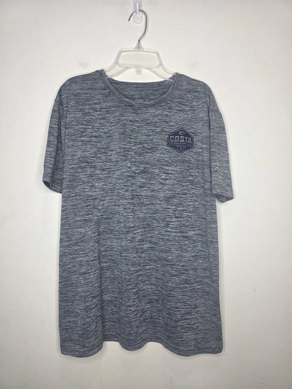 Costa Fishing grey short sleeve shirt - medium